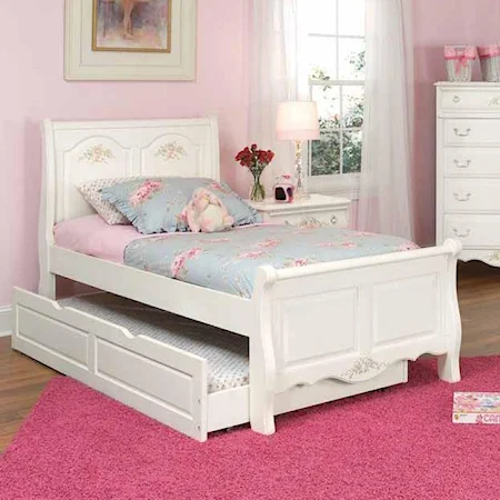 Full Sleigh Bed with Trundle